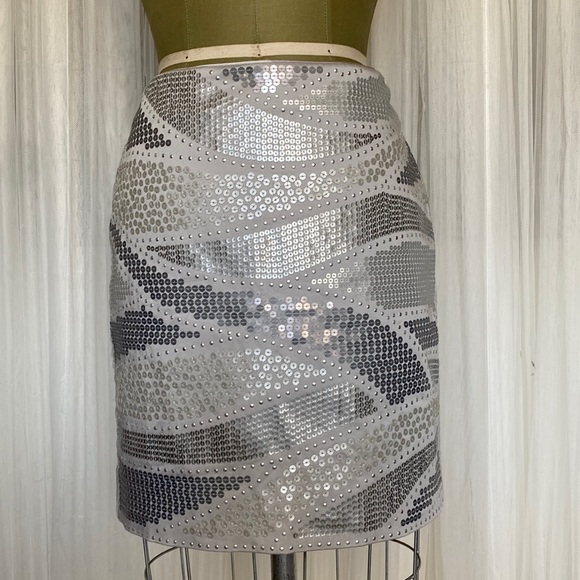 White House Black Market Dresses & Skirts - WHBM brand new with original tag, matte silver sequins. Holiday parties  Size 8